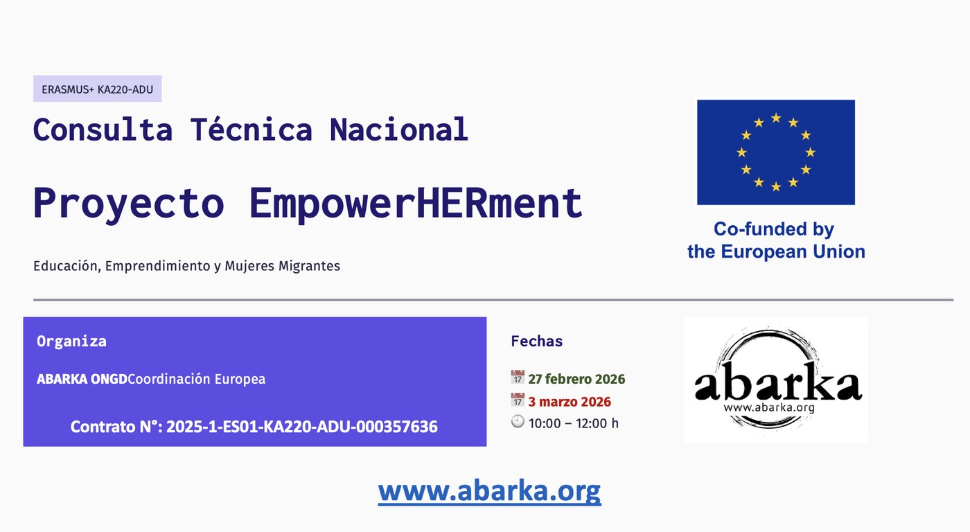 Portada de la presentación de la Consulta Técnica Nacional del proyecto EmpowerHERment, con las fechas 27 de febrero y 3 de marzo de 2026