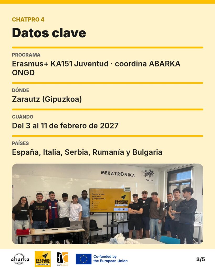 Carrusel ErasmusDays Gipuzkoa 2026 · ABARKA ONGD y CIFP Don Bosco LHII
