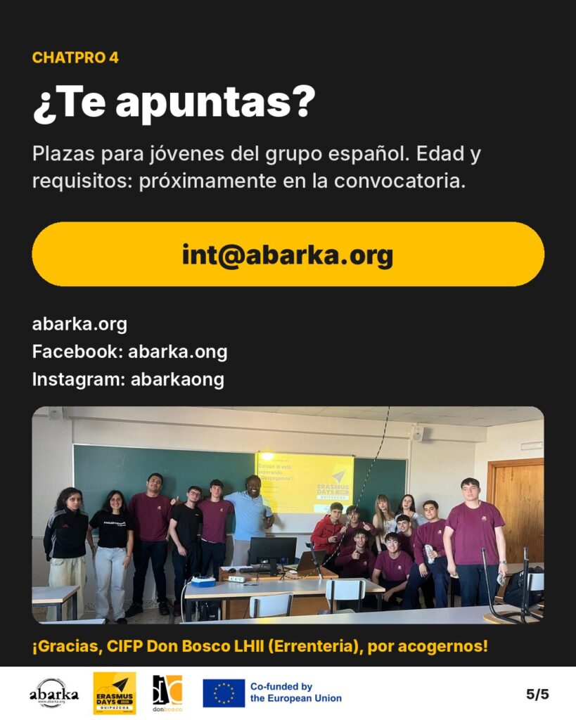 Carrusel ErasmusDays Gipuzkoa 2026 · ABARKA ONGD y CIFP Don Bosco LHII