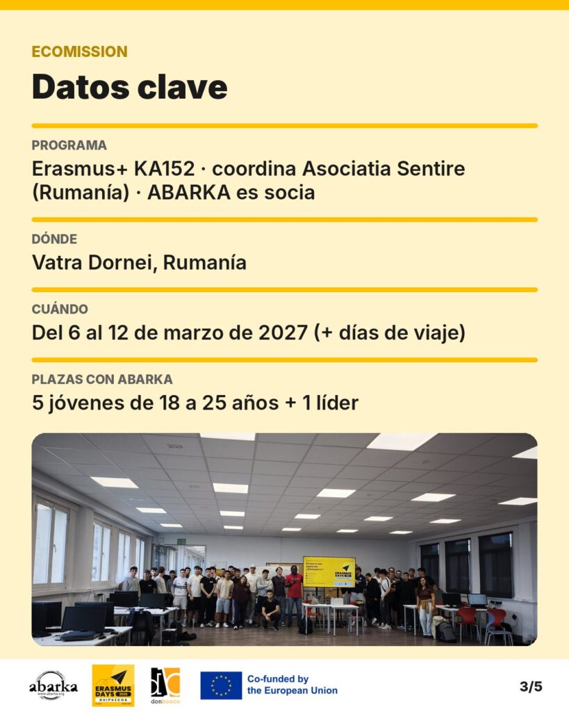 Carrusel ErasmusDays Gipuzkoa 2026 · ABARKA ONGD y CIFP Don Bosco LHII