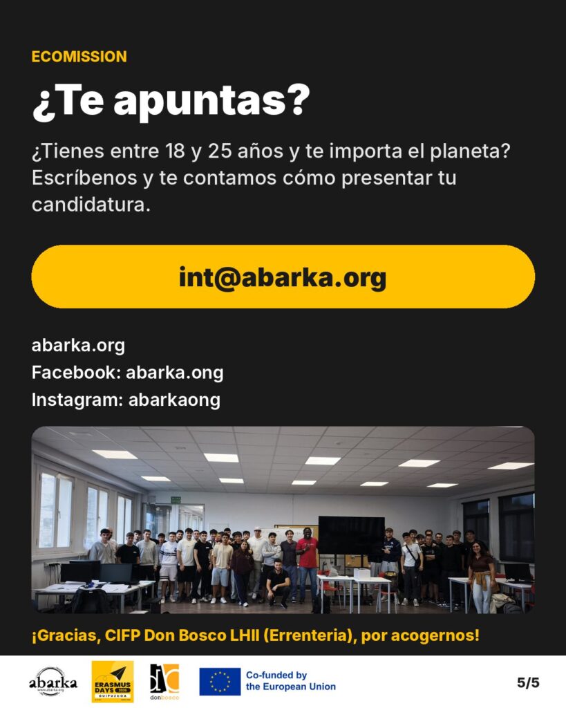 Carrusel ErasmusDays Gipuzkoa 2026 · ABARKA ONGD y CIFP Don Bosco LHII