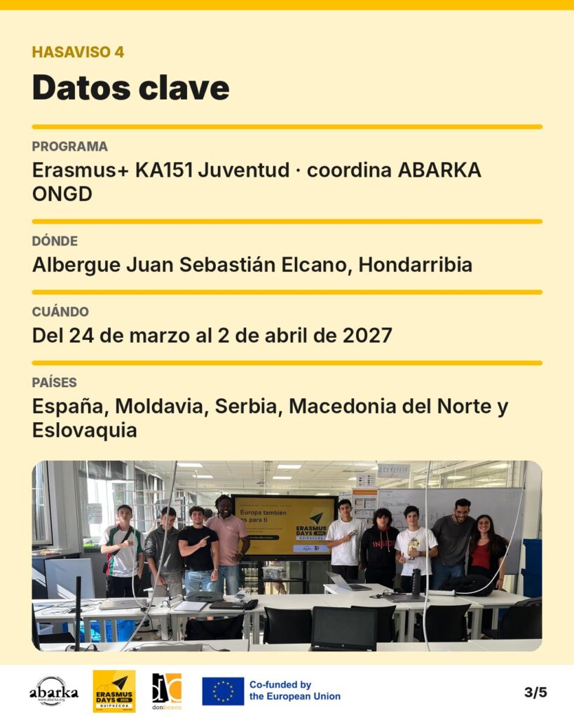 Carrusel ErasmusDays Gipuzkoa 2026 · ABARKA ONGD y CIFP Don Bosco LHII