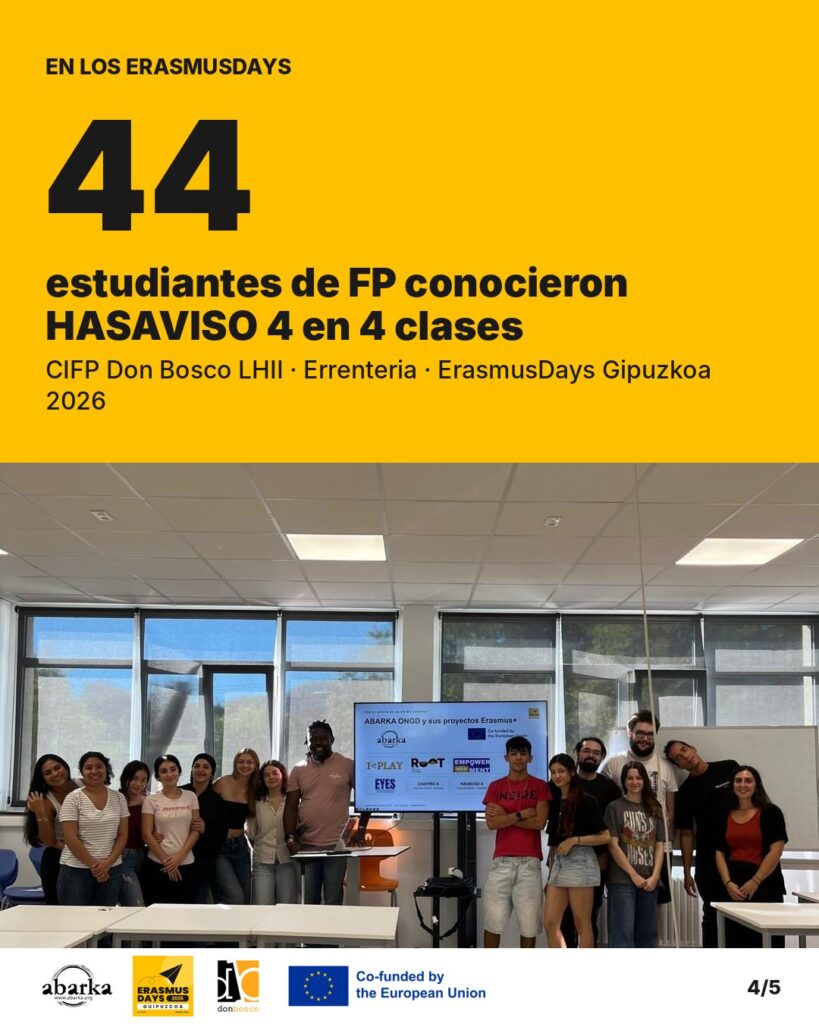 Carrusel ErasmusDays Gipuzkoa 2026 · ABARKA ONGD y CIFP Don Bosco LHII