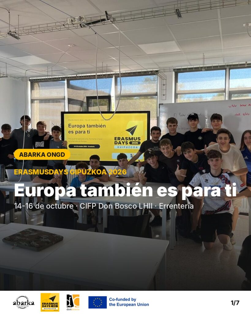 Carrusel ErasmusDays Gipuzkoa 2026 · ABARKA ONGD y CIFP Don Bosco LHII