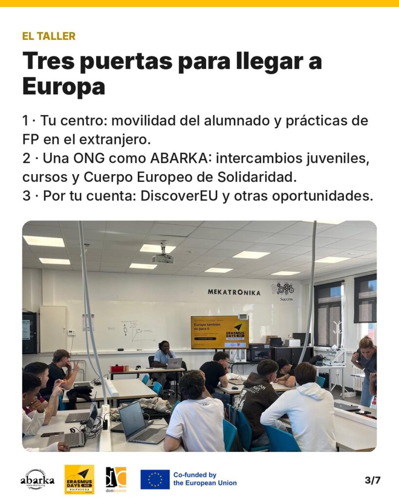 Carrusel ErasmusDays Gipuzkoa 2026 · ABARKA ONGD y CIFP Don Bosco LHII