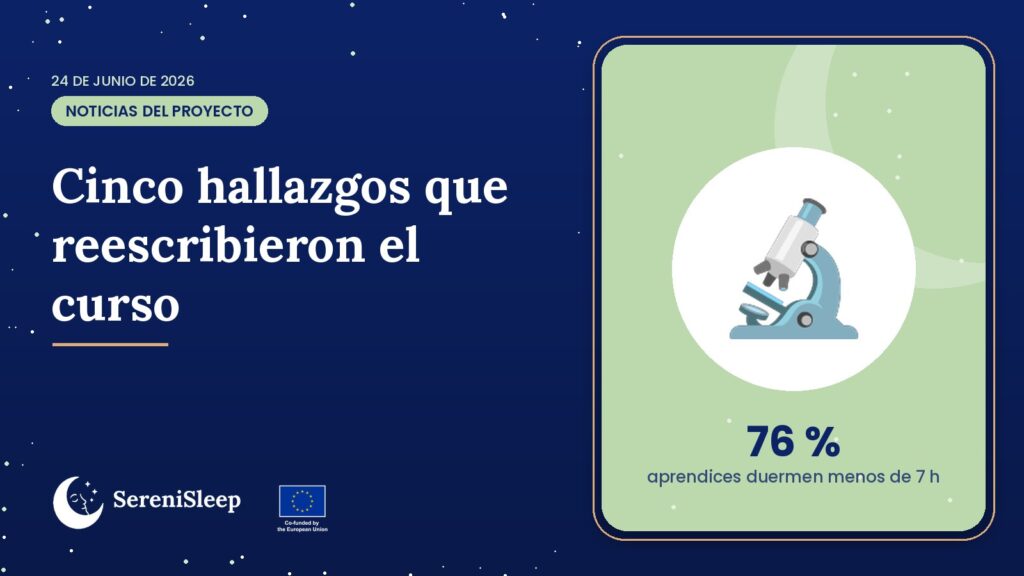 Cinco hallazgos que reescribieron el curso – SereniSleep, proyecto Erasmus+ de educación de personas adultas