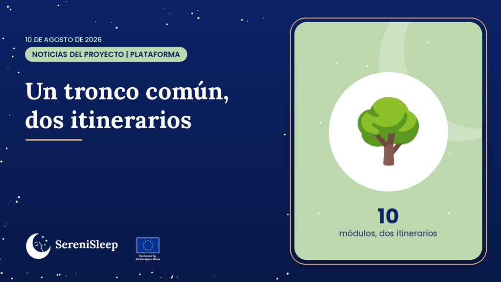 Un tronco común, dos itinerarios – SereniSleep, proyecto Erasmus+ de educación de personas adultas