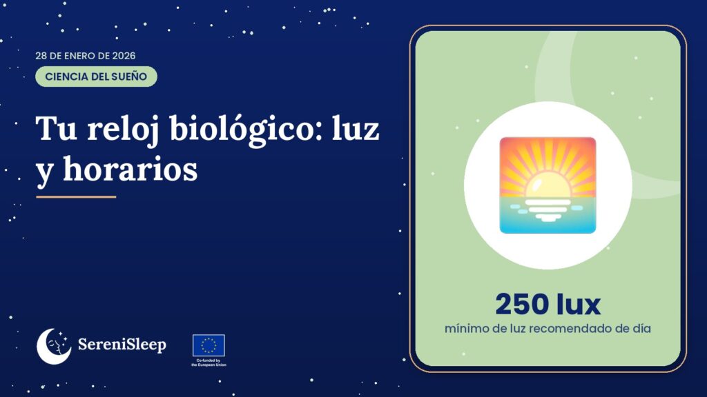 Tu reloj biológico: luz y horarios – SereniSleep, proyecto Erasmus+ de educación de personas adultas